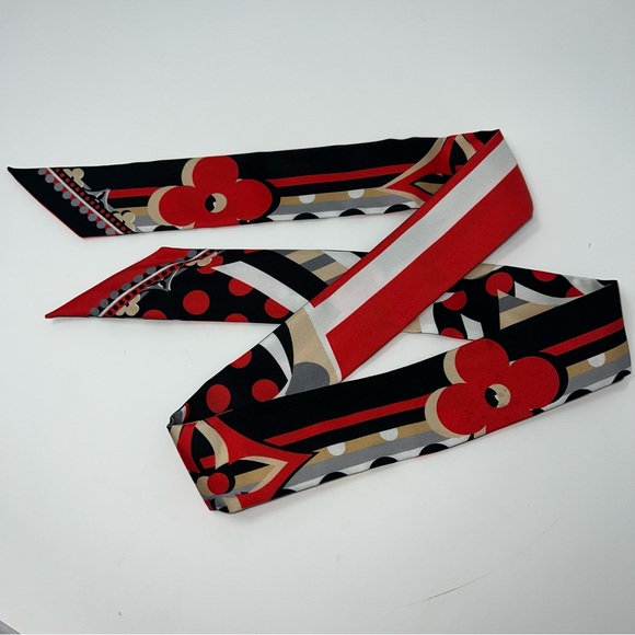 LOUIS VUITTON Bandeau BB Pop Monogram Silk Scarf Multicolor - Picture 4 of 4